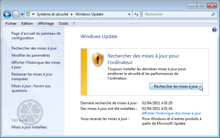 Mise A Jour Windows 7